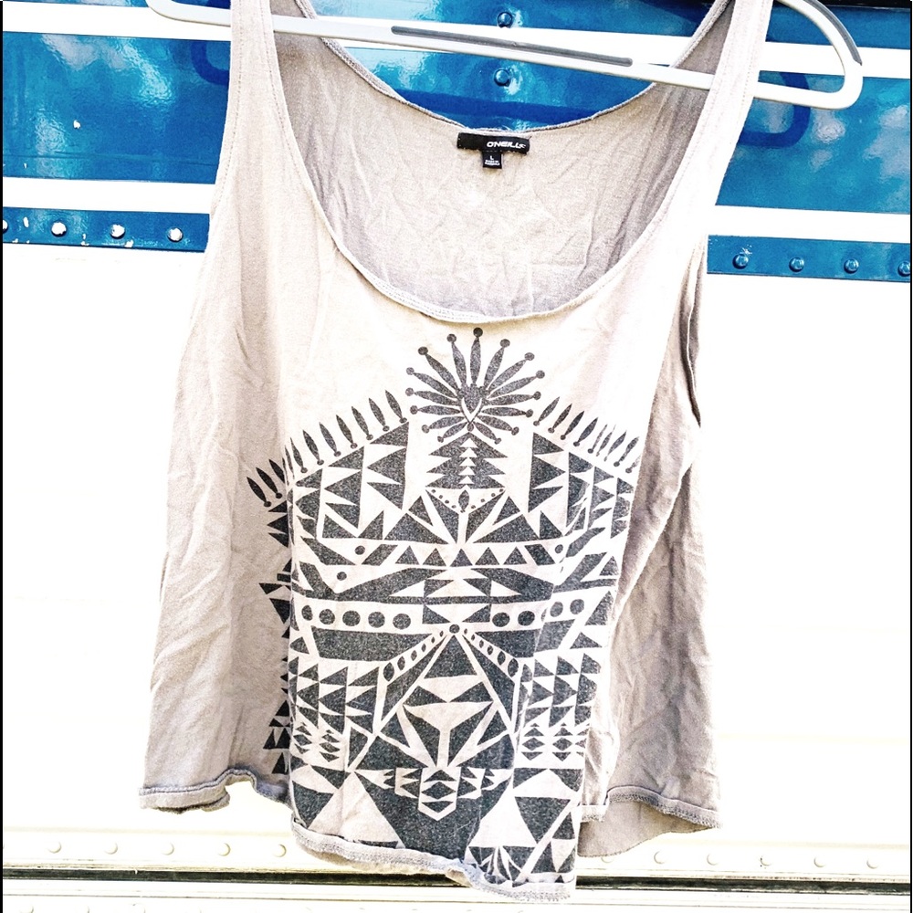 O’Neil Tribal pattern crop top tank Large